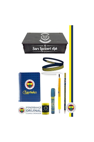 Fenerbahçe Orijinal Lisanslı Kalem Bileklik Bloknot Kalemtraş Silgi Hediyelik Set Lacivert 006 Lacivert