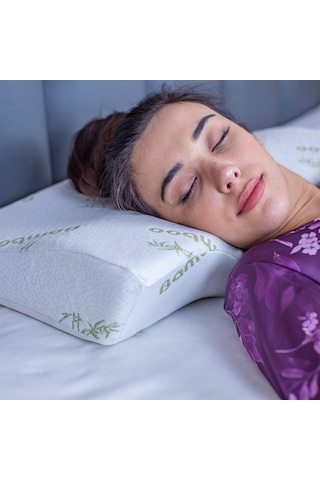 SimpleThePillow Servikal Visco Yastık Boyun Fıtığı Boyun Düzleşmesİ Boyun Ağrısı İçin Ortopedik Boyun Yastığı
