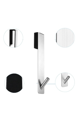 Metal Banyo Duşakabin İçin Dikey Askılık-al4836 2 Adet Gümüş