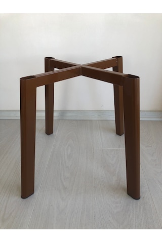 Metal, 40 Cm Kahve Rengi Statik Boyalı D Sandalye Ayağı 2 Adet