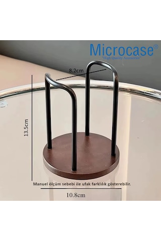 Microcase Ahşap Görünümlü Bardak Tutucu Düzenleyici Tek Bölmeli 2 Adet Al5435 Siyah