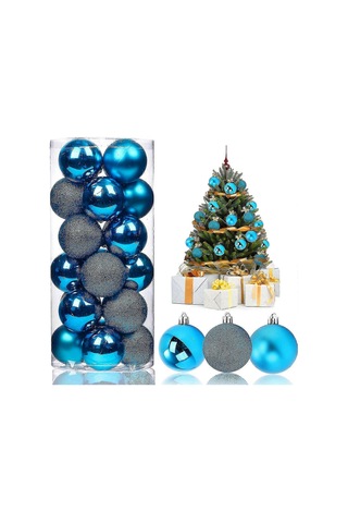 Wjtg Noel Süsleri 24 Parça Noel Süsleri Noel Süsleri Noel Süsleri Noel Süsleri Mavi Bjb333j