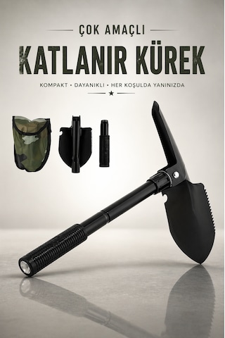 Profesyonel Katlanır Kürek Kampın Vazgeçilmezi 5 İ 1 Arada Kürek Yanında Taşı, Her Yerde Kullan