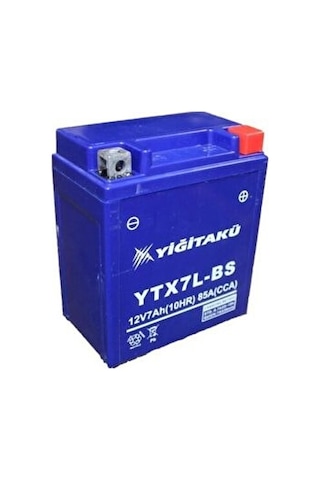 Yiğit YTX7L-BS 12V 7AH Dik Motosiklet Aküsü Ağustos 2023 Üretim