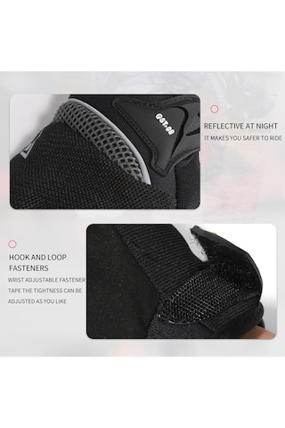 Kosona Bsddp Rh-a0131 Motosiklet Eldiveni, Kaymazlı, Çarpma Koruma, Dokunmatik Ekran, Yansıtıcı Şeritli, Kolluk Kordonlu, Siyah Xl