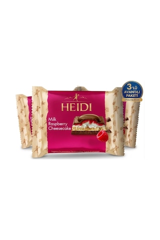 Heidi Milk Raspberry Cheesecake Peynir Ve Ahududu Dolgulu Bisküvili Sütlü Çikolata 55 G 3 Adet