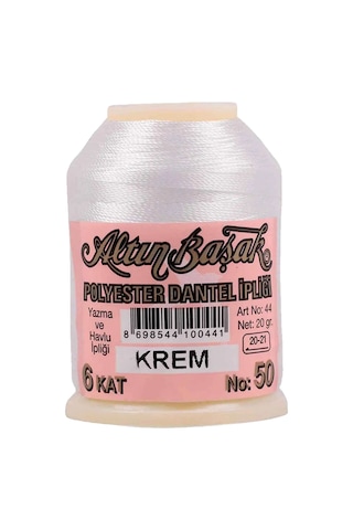 Altınbaşak Oya Ve Dantel İpi 20 Gr - Royaleks - No: Krem