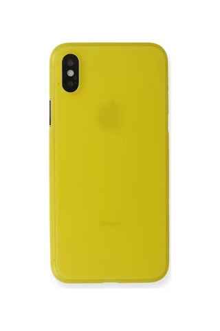 Newface Apple iPhone Uyumlu X Kılıf Pp Ultra İnce Kapak - Sarı Belirtilmemiş