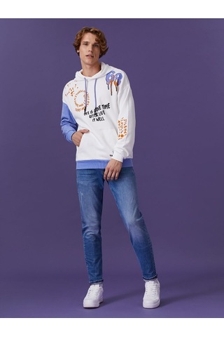 LOFT Oversize Fit Erkek Sweatshirt Lf2030809 Q1.v1 Beyaz