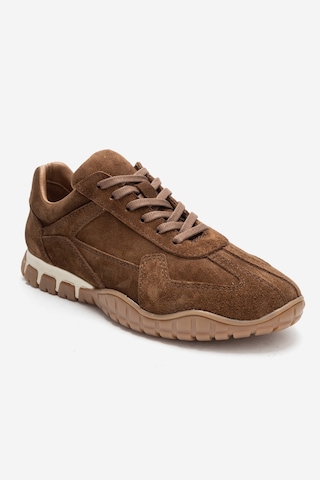 Luvishoes Lars Taba Süet Hakiki Deri Kadın Günlük Sneaker Taba