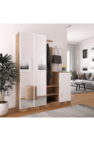Robinhome Robin Home Benjamin Vestiyer Portmanto Ayakkabılık Çam-Beyaz