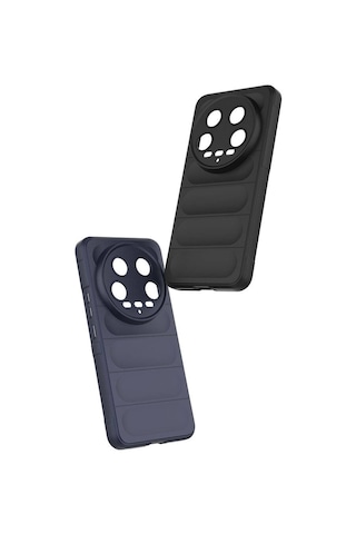 Xiaomi Mi 14 Ultra Kılıf Esnek Tpu Oyuklu Arka Yüzey Tasarımlı Zore Etnik Silikon Kapak Kırmızı