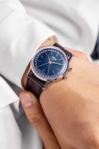 Vulcain Cricket President 39mm Blue - Sapphire Caseback Limitli Üretim Mekanik Alarm Erkek Kol Saati Metalik
