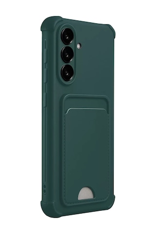 Newface Samsung Uyumlu Galaxy A17 5g Kelvin Kartvizitli Silikon - Koyu Yeşil Resimdeki