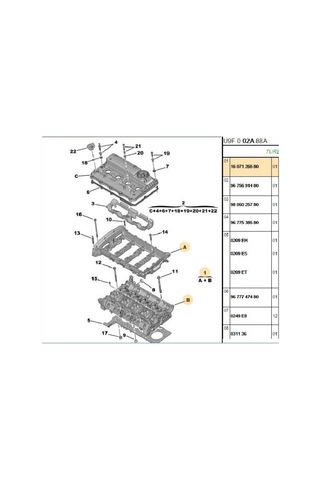 Boxer Jumper3 Euro5 Silindir Kapağı Boş Yan Sanayi Bk2q6049-fse11226012-bsg 30110008-mga 60934