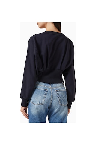 Pinko Mantovana Cotton Sweater Lüks, Koyu Mavi Bustier Detaylı