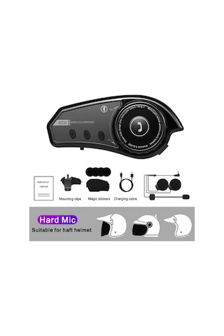 Just Cheap Store Bt35 Kask Kulaklık Bluetooth 5.0 Motosiklet Interkom Su Geçirmez Kablosuz Kulaklık