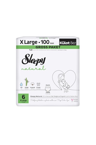 Sleepy Natural Gross Paket Külot Bez 6 Numara Xlarge 100 Adet