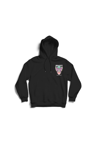 Humanity - Dünya Hümanizm Sevgi Temal Özel Tasarım Kapşonlu Unisex Sweatshirt Siyah