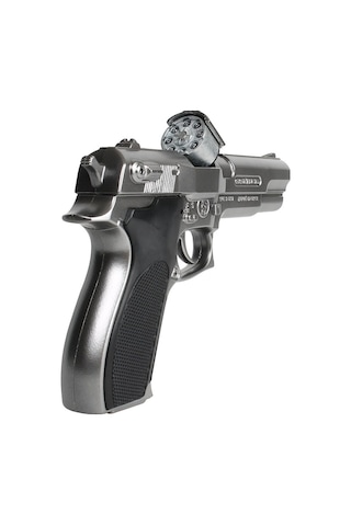 Vıp Kalite Metal Kapsül Tabancası 8li Kapsül Tabancası Gümüş Oyuncak Tabanca Metal Tabanca