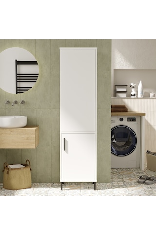 Yurudesign Vitale Çok Amaçlı Dolap Banyo Dolabı Beyaz Vı1-W Beyaz
