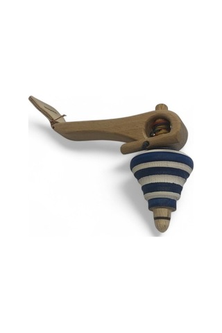 Neşeli Ahşap Topaç Mavi