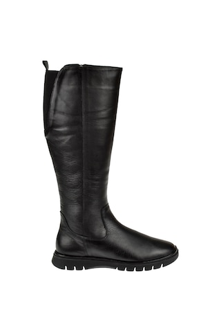 Pullman Baldır Kısmı Lastikli Comfort Kadın Çizme PLM-22828 SİY Siyah