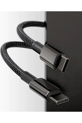 Baseus Tungsten Gold PD 100 W 2 Metre USB C To USB C Şarj Data Ka