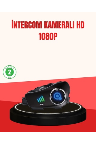 Ceylan Adam Q28 Kameralı Motosiklet Kask Kulaklık Bluetooth 5.3 Su Geçirmez 1080p Hd