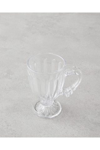 Tuko Cam 4 Lü Ve Kulplu Çay Bardağı 90 Ml Şeffaf Şeffaf