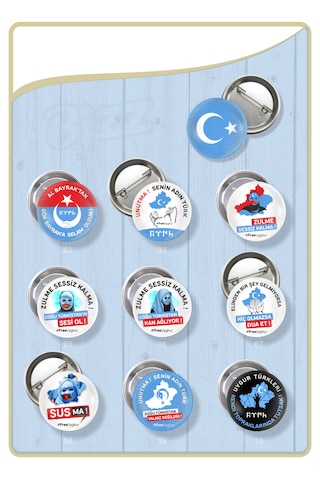 Doğu Türkistan Özel Rozet Seti -02 Toplam 10 Parça Doğu Türkistan Özel Rozet Seti -02 Toplam 10 Parça
