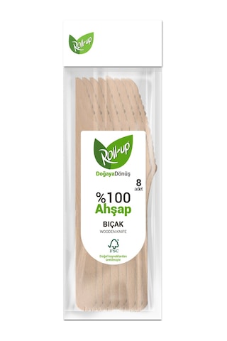 Doğaya Dönüş Ahşap Bıçak 8'li