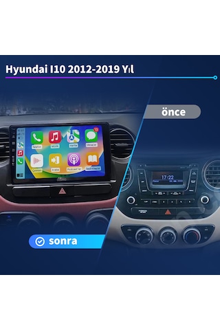 Hyundai I10 2012-2019yıl Android 4gb Ram 32gb Rom Carplay Multime