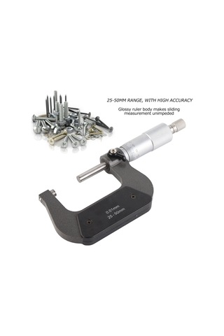 Ximistore9 25-50 Mm Çap Ölçer, Krom Vanadyum Çelik, İvme Kilitleme, Hassas Ölçüm Aleti