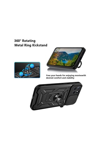 Cosmotex Newface Samsung Galaxy Uyumlu M15 Kılıf Pars Lens Yüzüklü Silikon - Yeşil