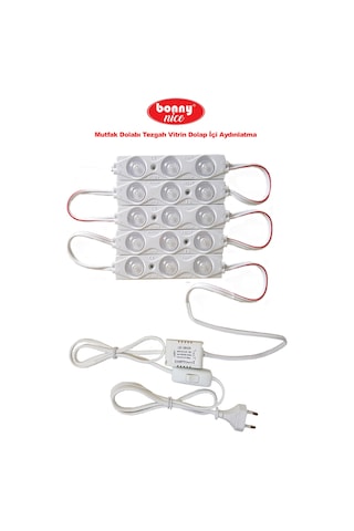 Mutfak Dolabı Tezgah Vitrin Dolap İçi Aydınlatma Led Beyaz 5'li