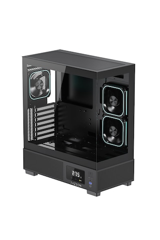 Fazeon F15 750w 80+ 3x120mm Lcd Ekranlı Argb Fanlı Bilgisayar Oyuncu Kasası