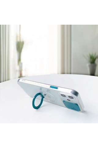 More Tr Ally İphone 13 Pro Max 6 7inç Kılıf Sürgülü Kamera Lens Korumalı Yüzük Standlı Silikon Kılıf Siyah