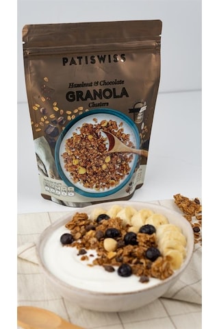 Patiswiss Kakao Nibli Fındıklı Çikolatalı Granola Doypack 200 G