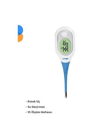 Vzn Dijital Koltuk Altı Ateş Ölçer Esnek Uçlu - Dmt-4760
