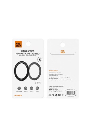 Nettech Nt-mp01 Magsafe Çiftli Araç İçi Metal Plaka - Siyah