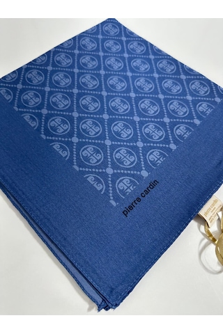 Pierre Cardin Elegans Monogram Eşarp - 1090750 -922 İndigo Mavi İndigo Mavi