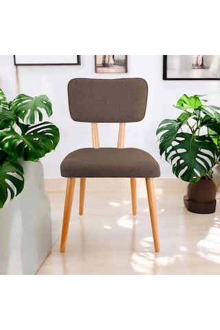 Polly Ahşap Sandalye Kahverengi 2 Adet