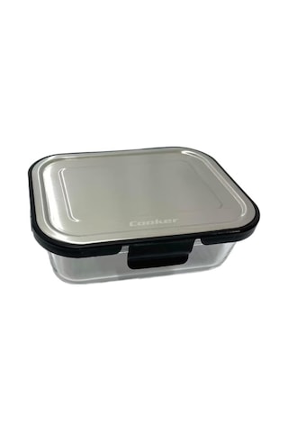 Akıllıelma- Ckr3489 Cam Saklama Kabı 1500 Ml Siyah Siyah
