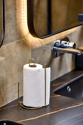 Edora Home 4'lü Gold Servis Sunum Seti, Peçetelik, Kağıt Havluluk, Ekmeklik, Nihale - Metal Paslanmaz