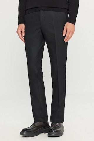 Altınyıldız Classıcs Erkek Sıyah Slim Fit Dar Kesim Gizli Lasiktli Yan Cepli Esnek Klasik Pantolon Siyah