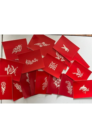 Enhavalı 10 Tüp kına 40 adet şablon kampanyalı Geçici Dövme Seti Mega Paket