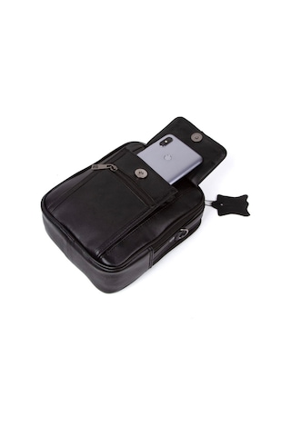 %100 Hakiki Deri Çelik Kasalı El Ve Omuz Çantası Telefon Bölmeli