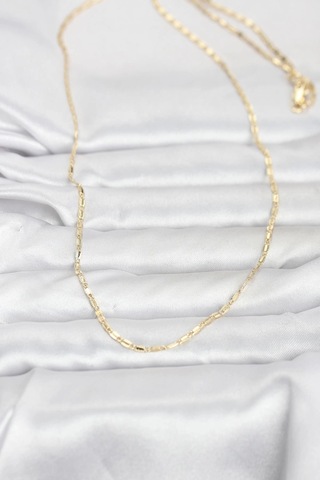 Mey İthalat Cm 14k Gold Renk Lazerli Zincir Model 60 Cm Kadın Kolye Çok renkli