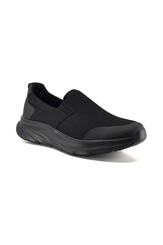 King Paolo K1114 Erkek Lastikli Memory Foam Comfort Battal Boy Spor Ayakkabı 45-46-47 Siyah